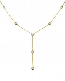 DIAMOND BY THE YARD DANGLE DROP NECKLACE (TN416)